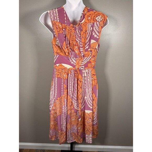 Tracy Reese 100% Silk Midi Dress Womens Size Small Floral Print - Picture 3 of 7